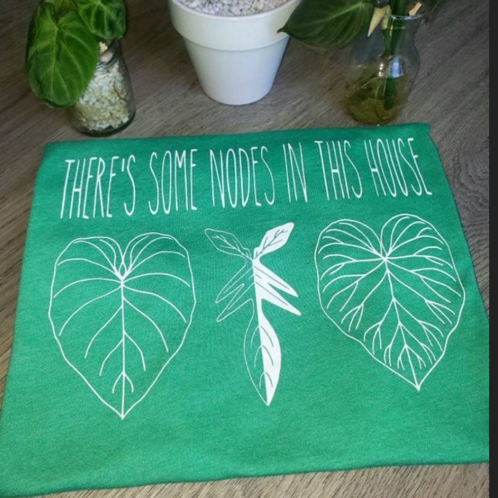 There's Some Nodes In This House Philodendron Leaf Funny Plant T Shirt